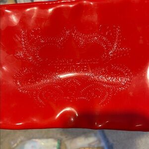 Christian Lacroix Red Vinyl Makeup Bag